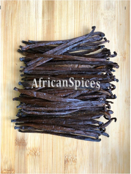 10 Tahitian Vanilla Beans Grade B, Whole Beans for Baking and Extract (5 Inch)