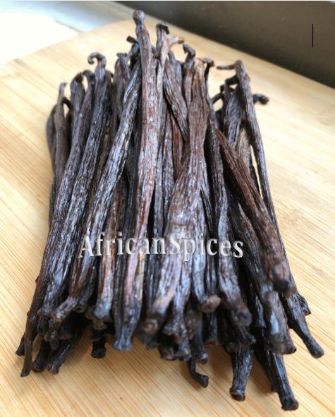 10 Tahitian Vanilla Beans Grade B, Whole Beans for Baking and Extract (5 Inch)