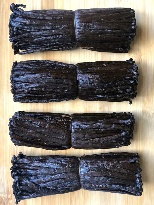 10 Tahitian Vanilla Beans Grade B, Whole Beans for Baking and Extract (5 Inch)